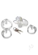 Master Series Clear Captor Chastity Cage With Keys - Small...