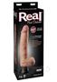 Real Feel Deluxe No. 9 Wallbanger Vibrating Dildo With Balls 9.5in - Vanilla